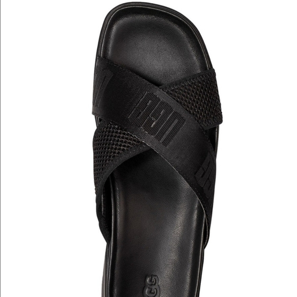 Ugg Emily Mesh Sandals Women's Size 8.5 Ugg Black Crisscross Comfort Slides - Picture 12 of 12